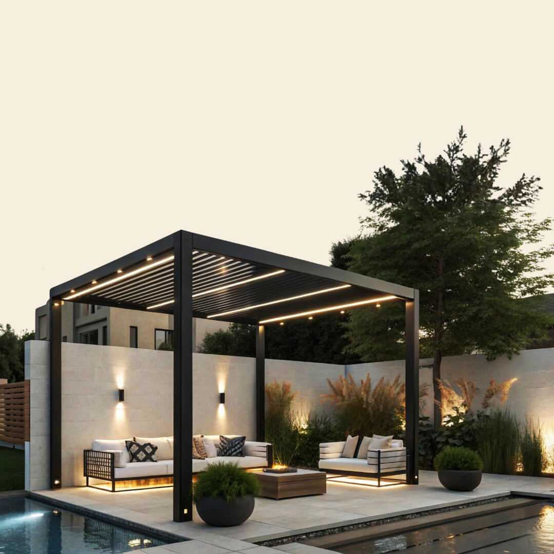 Outdoor Lighting Install - Pavillon extérieur tendance en alliage d'aluminium