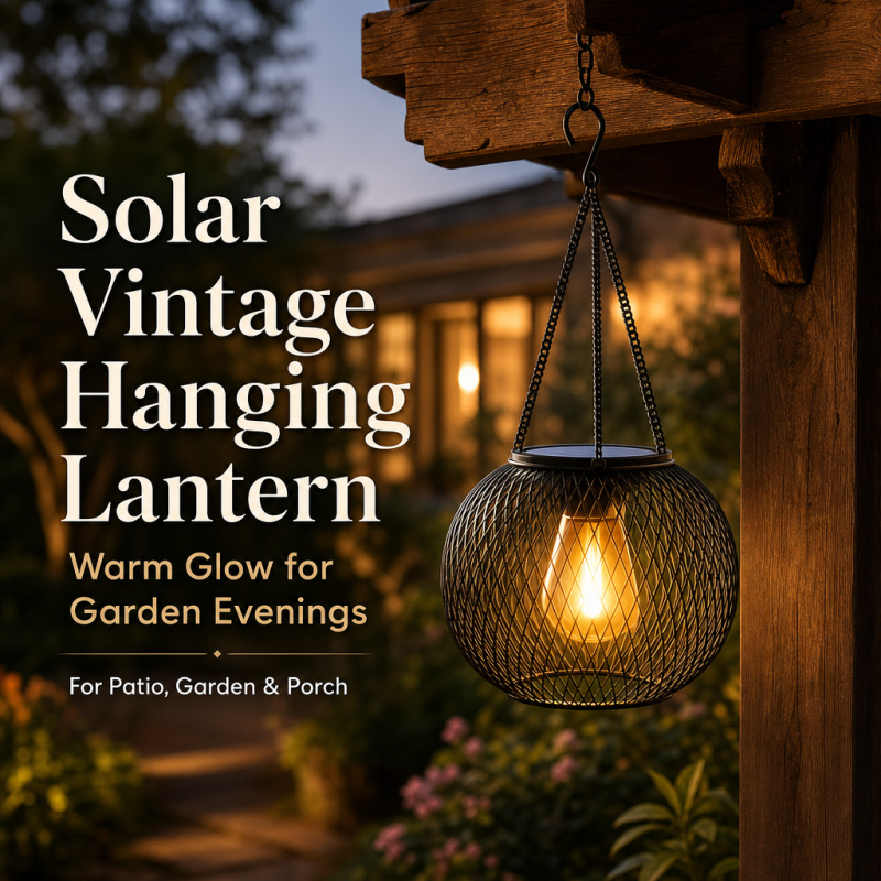 Outdoor Lighting Design - Lampe solaire LED suspendue pour l'extérieur,