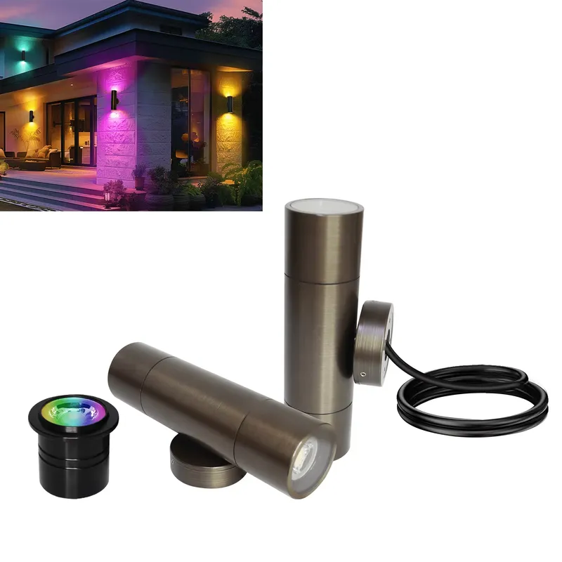 Outdoor Lighting Design - Applique murale LED extérieure en laiton