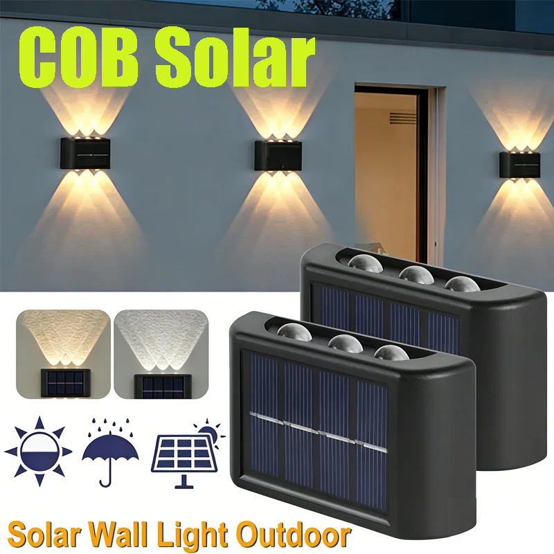 Outdoor Lighting For Garden - Lampe murale solaire COB, étanche, éclairage