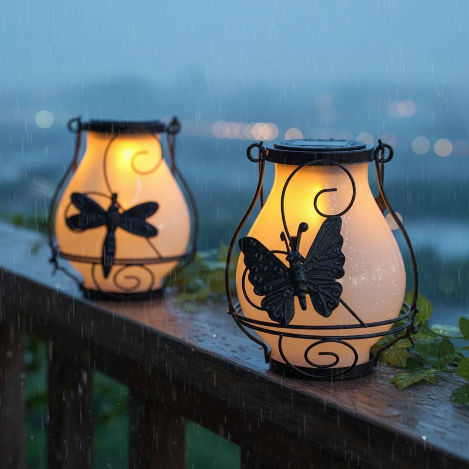 Outdoor Lighting And Decor - Lanterne solaire en forme de papillon,