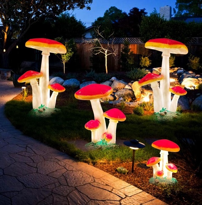 Outdoor Lighting For Christmas - Statue lumineuse en forme de champignon