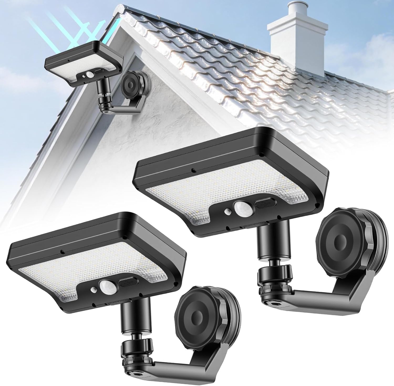 Outdoor Lighting Install - Lampes solaires magnétiques d'extérieur avec détecteur
