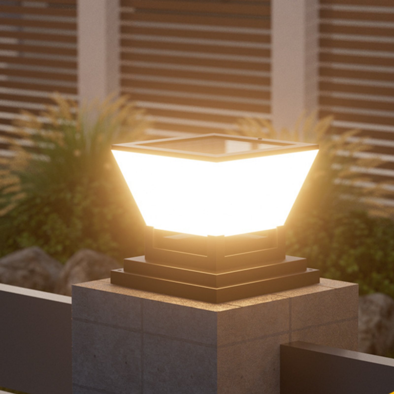Outdoor Lighting Install - Lampe solaire pour poteau, résistante à