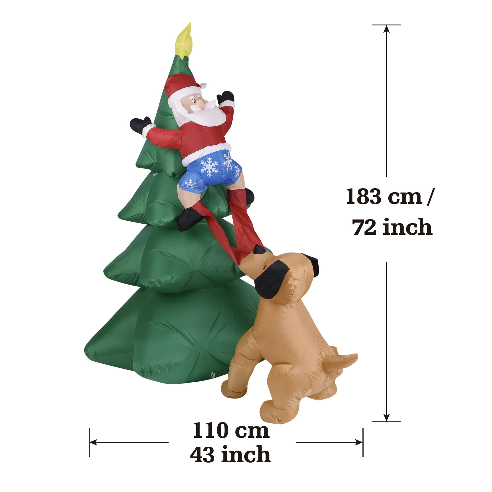 Chien gonflable de noël avec a - Outdoor Lighting For Christmas avis et prix