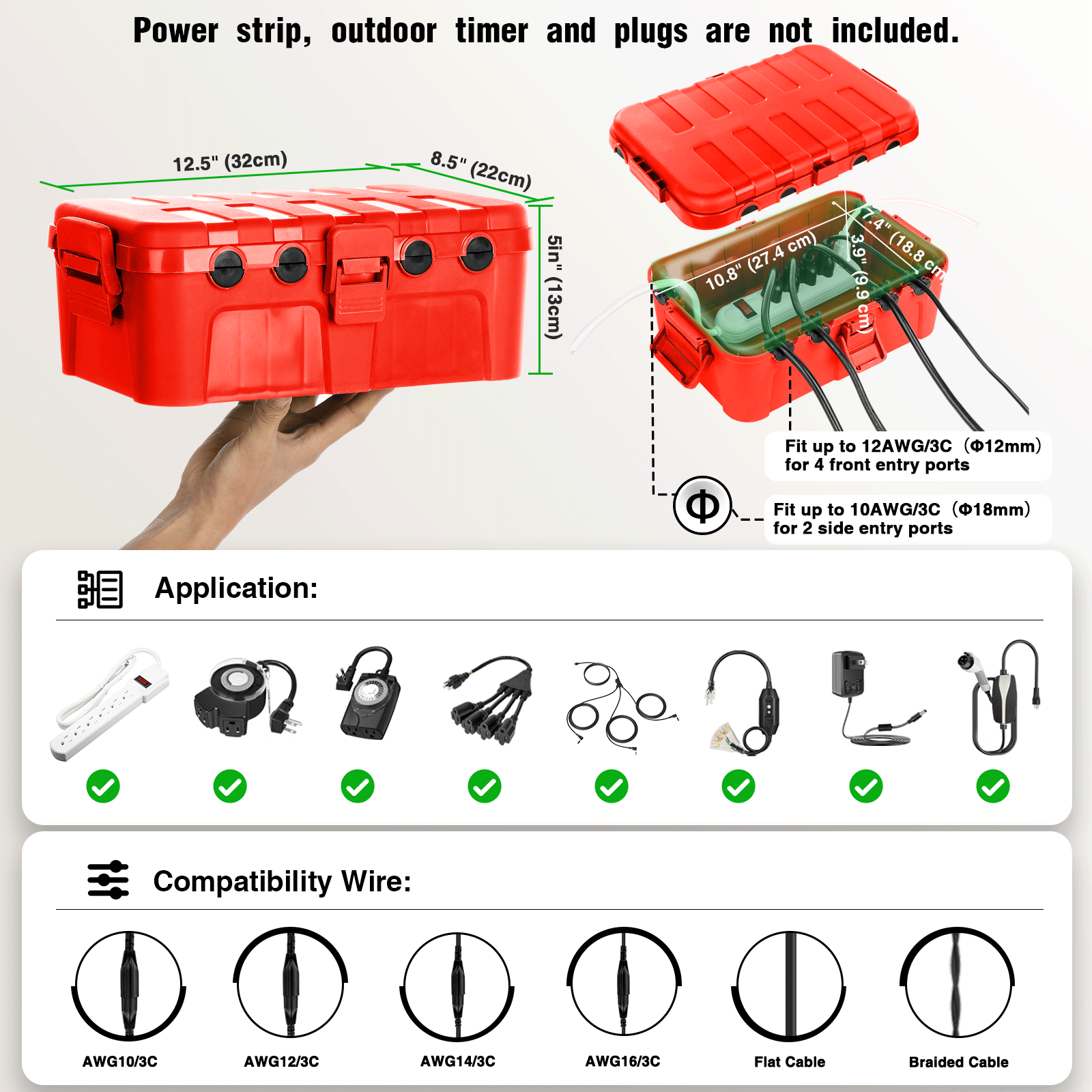 Boîtier d'extension de câblage - Outdoor Lighting Extension Cord avis et prix