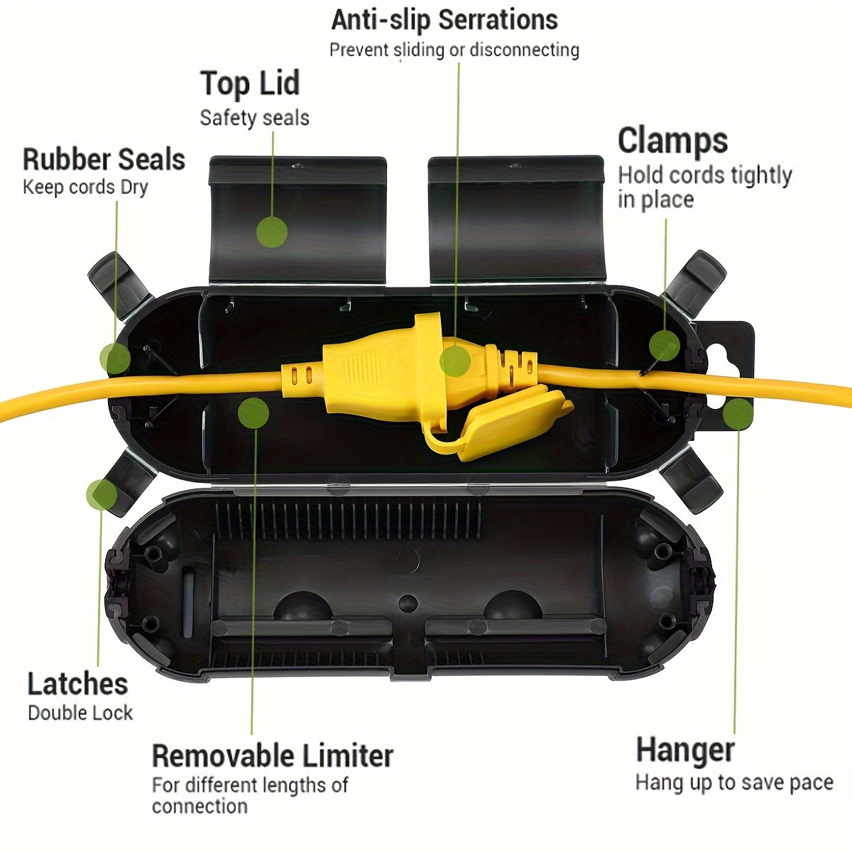 Cache-cordons d'extérieur, boî - Outdoor Lighting Extension Cord avis et prix