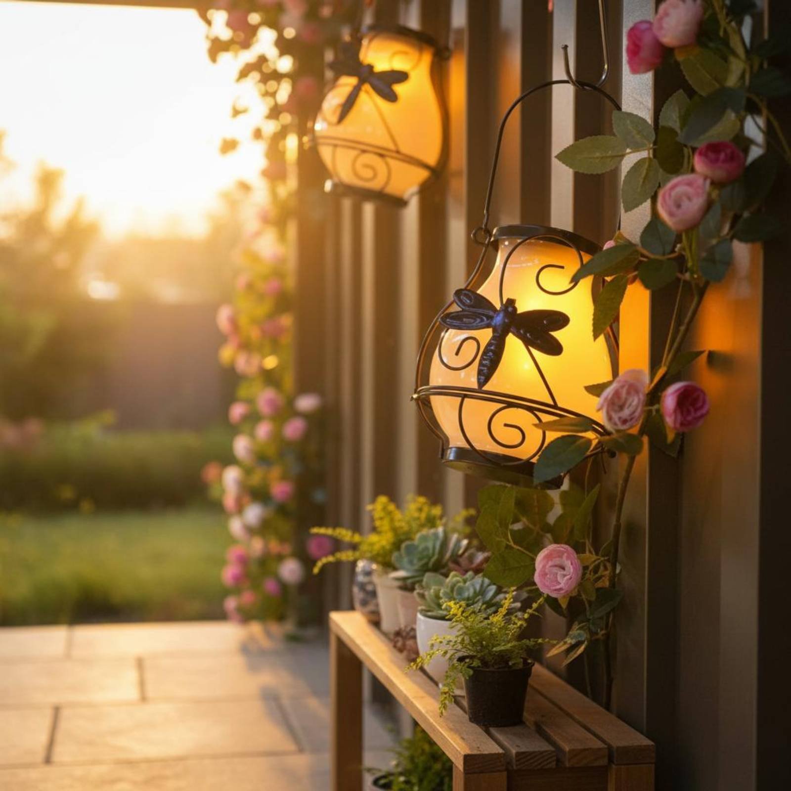 Lanterne solaire en forme de p - Outdoor Lighting And Decor avis et prix