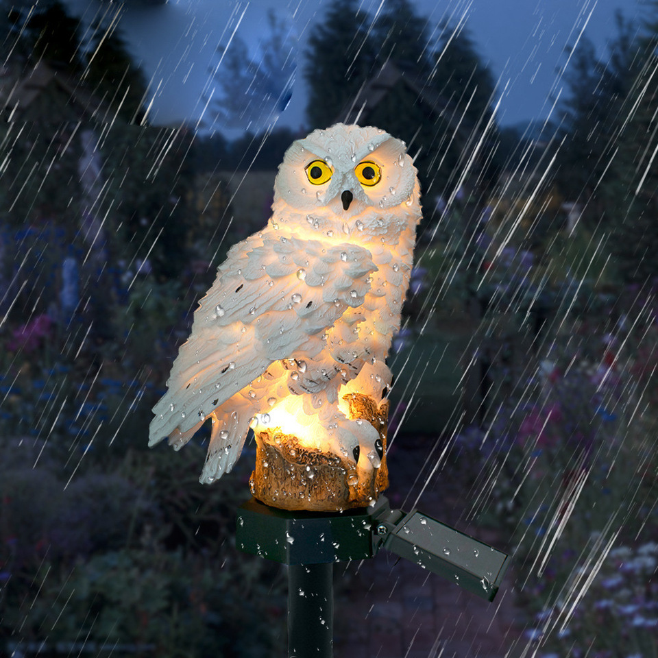 Statue de hibou solaire, lumiè - Outdoor Lighting Design avis et prix