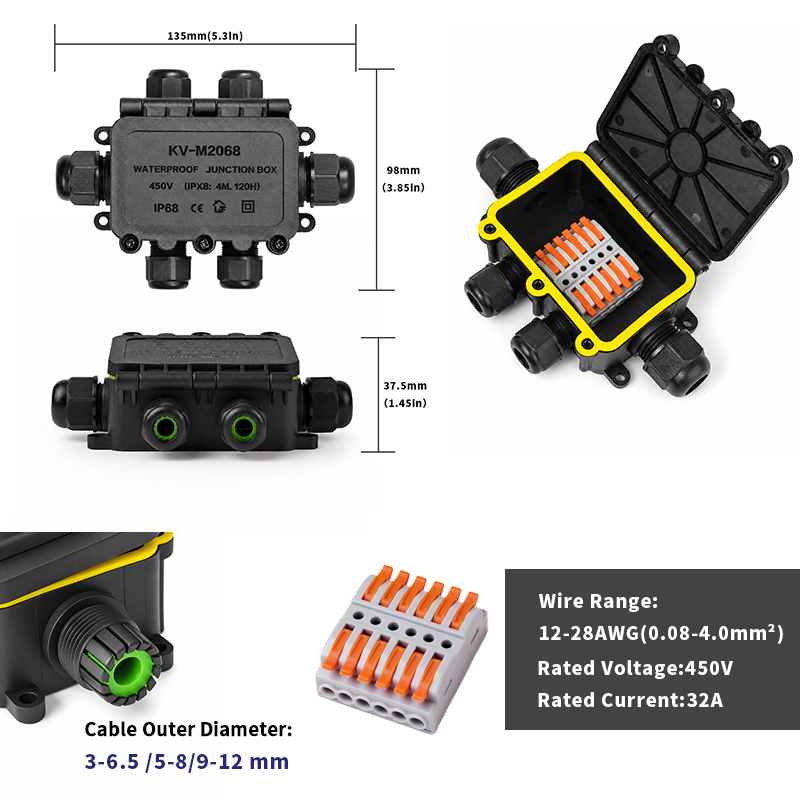 Boîtier de jonction étanche IP - Outdoor Lighting Extension Cord avis et prix
