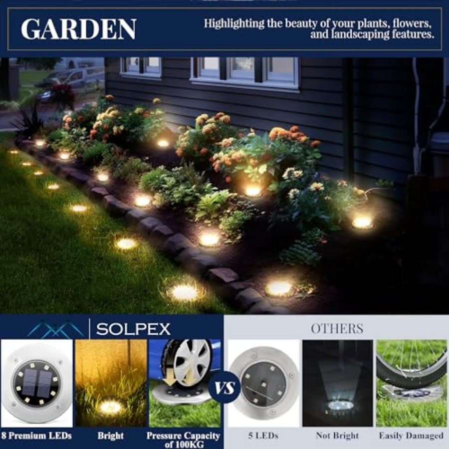 Lampes solaires au sol, lampes - Outdoor Lighting For Garden avis et prix